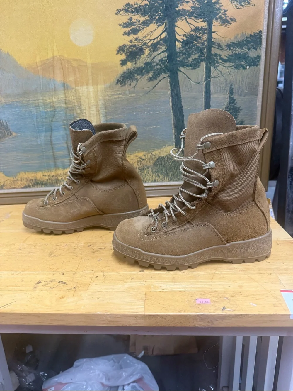 McRae Tan Suede Rugged Lace-Up Boots Gore Tex flight & Combat veh crew use Sz 5W